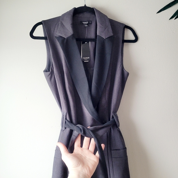 Premise Dress wrap me elegant office work belted - Picture 5 of 15